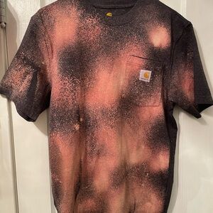 Custom Bleached Carhartt Grey T-Shirt